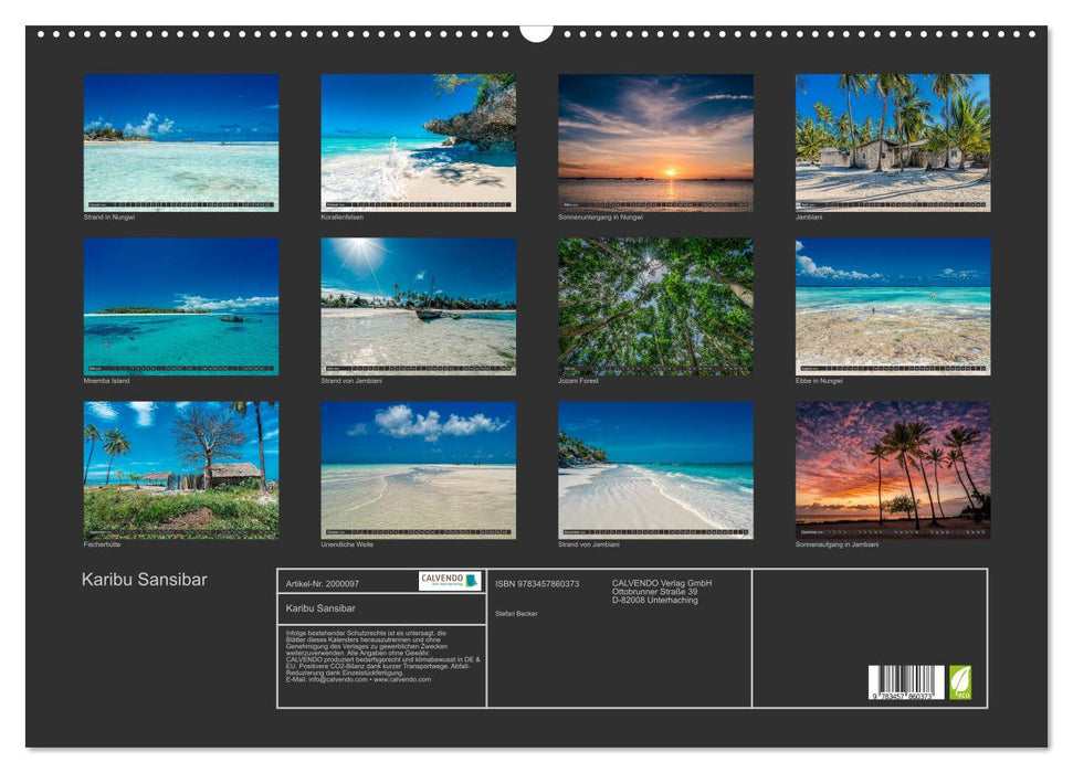 Karibu Sansibar (CALVENDO Wandkalender 2026)
