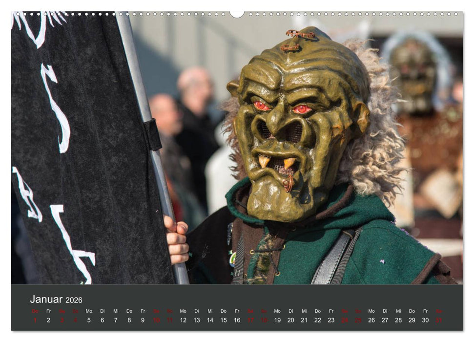 S ganz Johr Fasnacht (CALVENDO Wandkalender 2026)