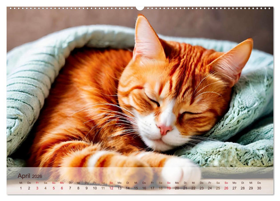 Rote Katzen (CALVENDO Wandkalender 2026)