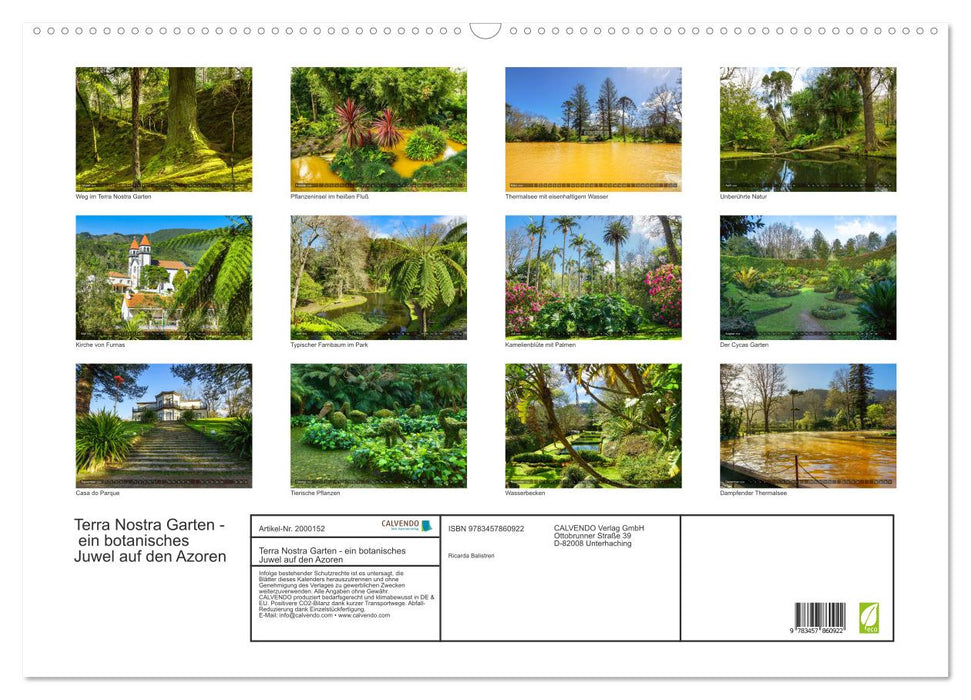 Terra Nostra Garten - ein botanisches Juwel auf den Azoren (CALVENDO Wandkalender 2026)