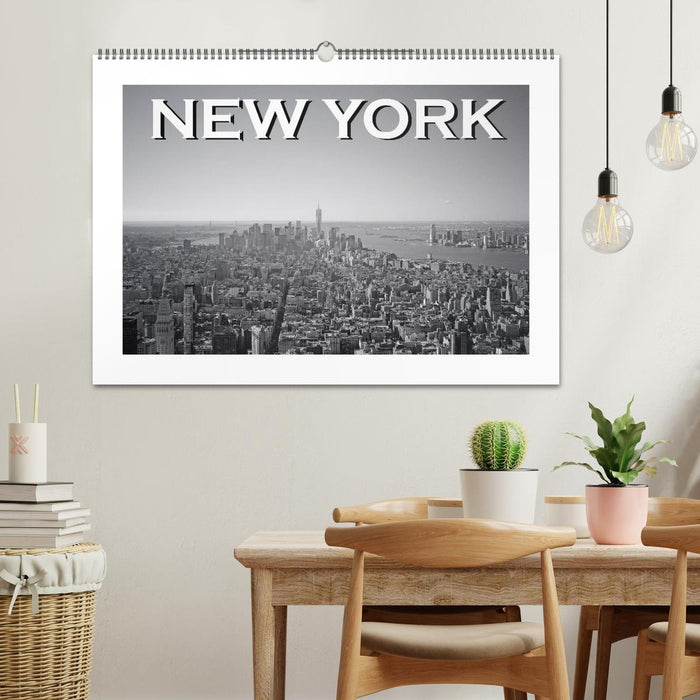 New York in schwarz weiss (CALVENDO Wandkalender 2026)