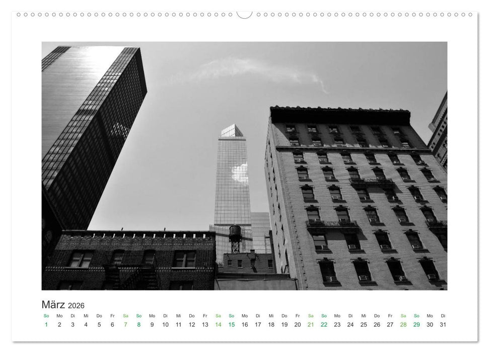 New York in schwarz weiss (CALVENDO Wandkalender 2026)