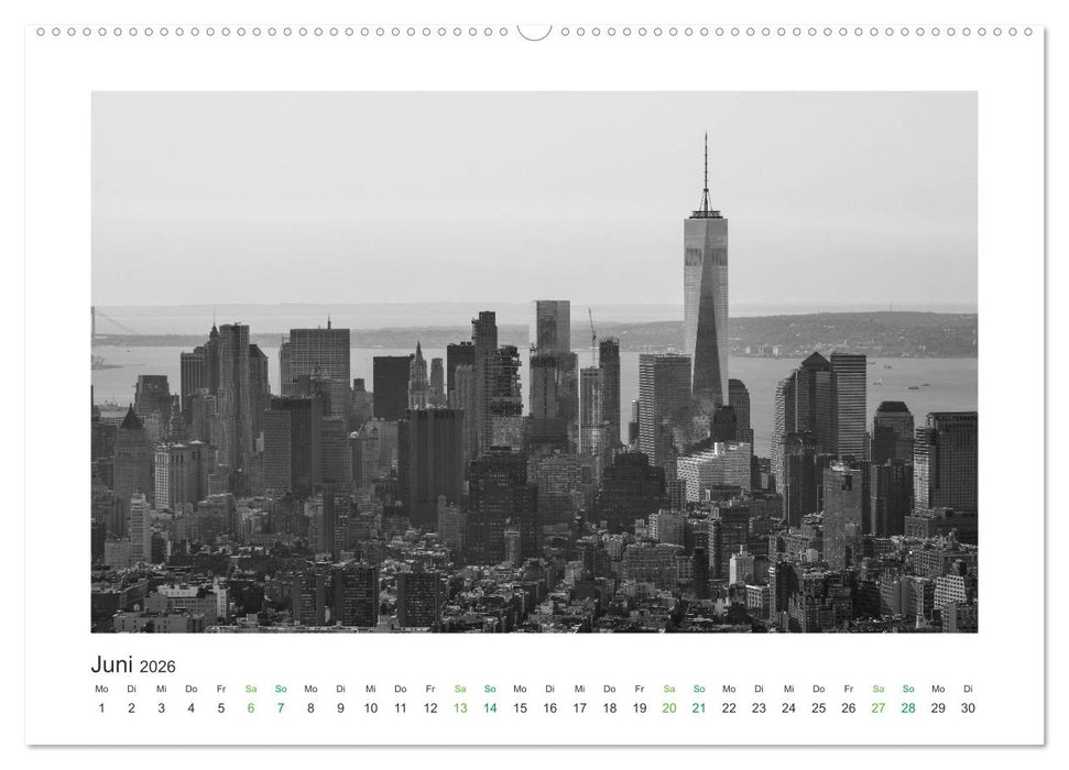 New York in schwarz weiss (CALVENDO Wandkalender 2026)