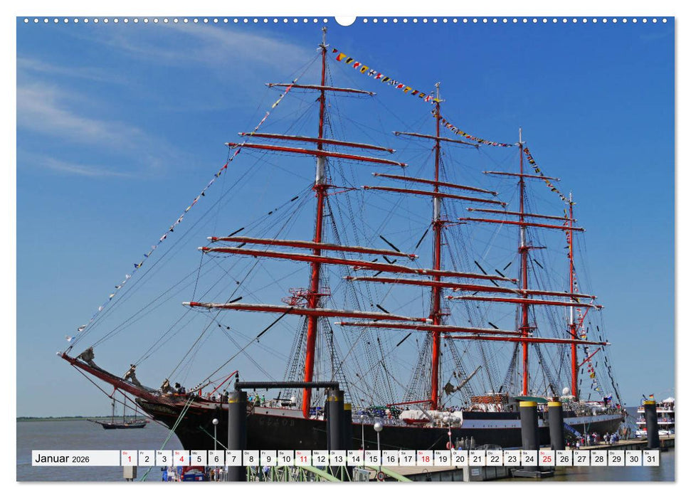 Windjammertreffen - Segelschiffe zu Gast in Bremerhaven (CALVENDO Wandkalender 2026)