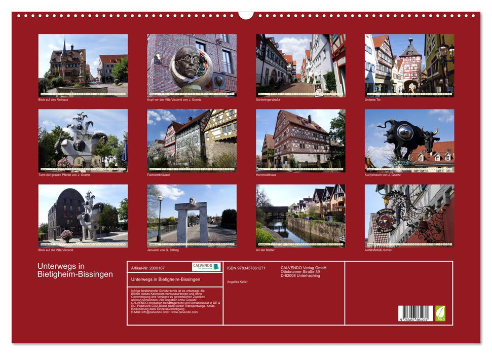 Unterwegs in Bietigheim-Bissingen (CALVENDO Wandkalender 2026)