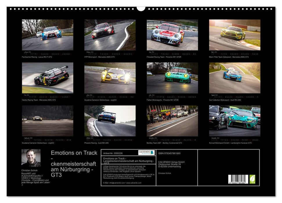 Emotions on Track - Langstreckenmeisterschaft am Nürburgring - GT3 (CALVENDO Wandkalender 2026)