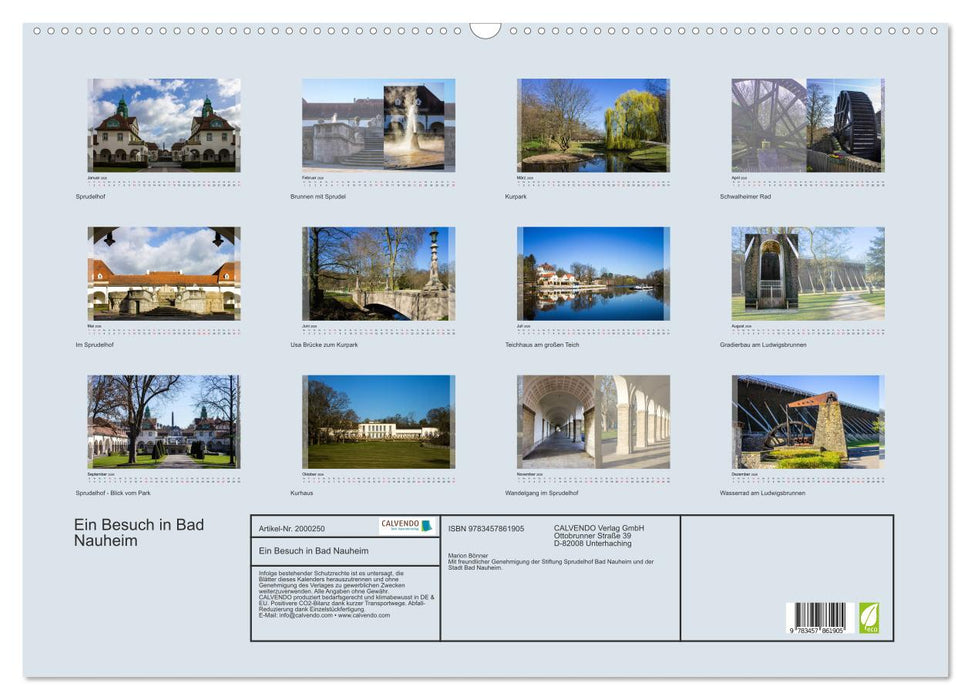 Ein Besuch in Bad Nauheim (CALVENDO Wandkalender 2026)