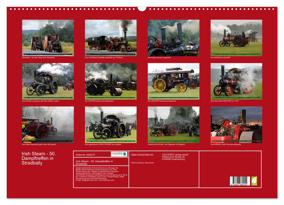 Irish Steam - 50. Dampftreffen in Stradbally (CALVENDO Wandkalender 2026)