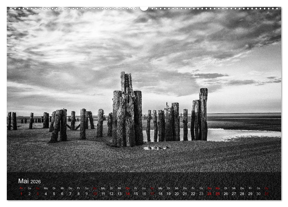 Wangerooge Noir (CALVENDO Premium Wandkalender 2026)