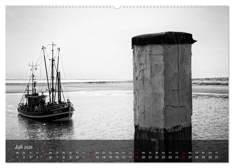 Wangerooge Noir (CALVENDO Premium Wandkalender 2026)