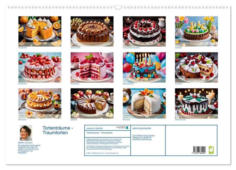 Tortenträume - Traumtorten (CALVENDO Wandkalender 2026)