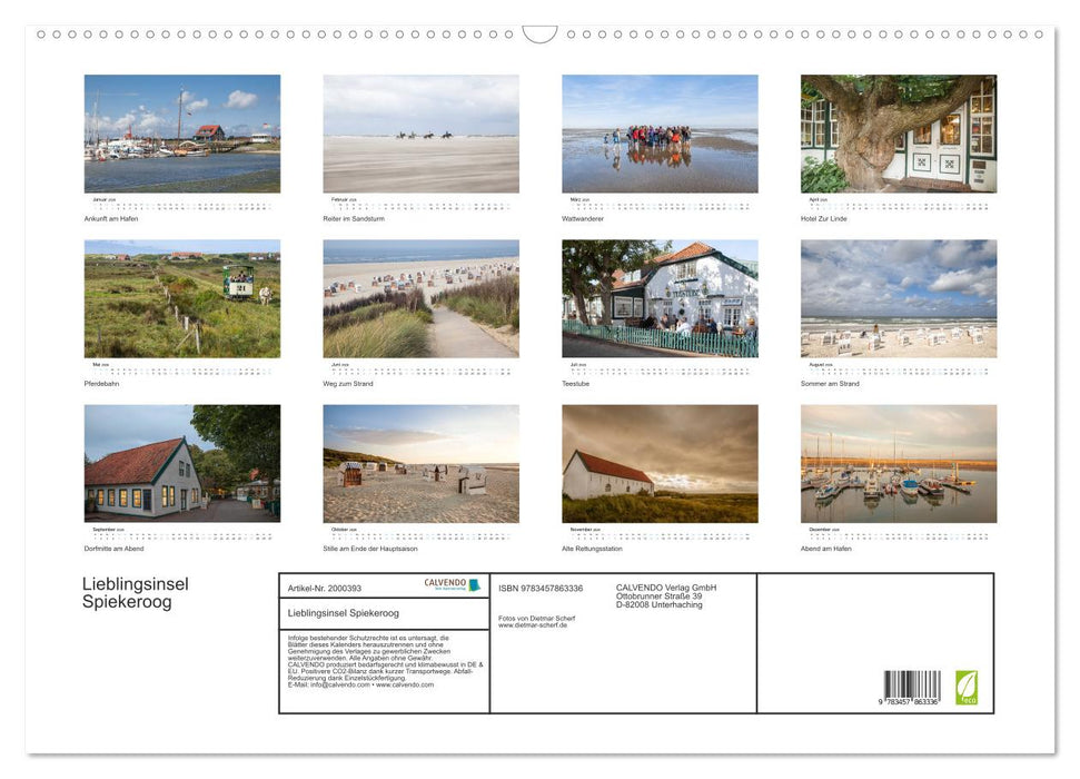 Lieblingsinsel Spiekeroog (CALVENDO Wandkalender 2026)