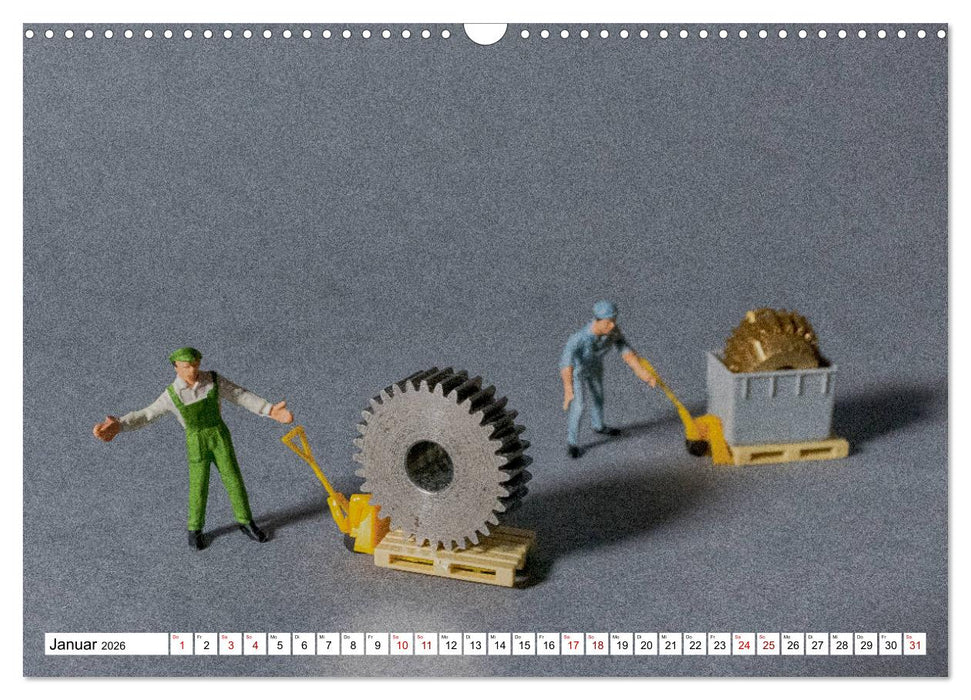 Miniaturwelten - Kleine Leute aus der Nachbarschaft (CALVENDO Wandkalender 2026)
