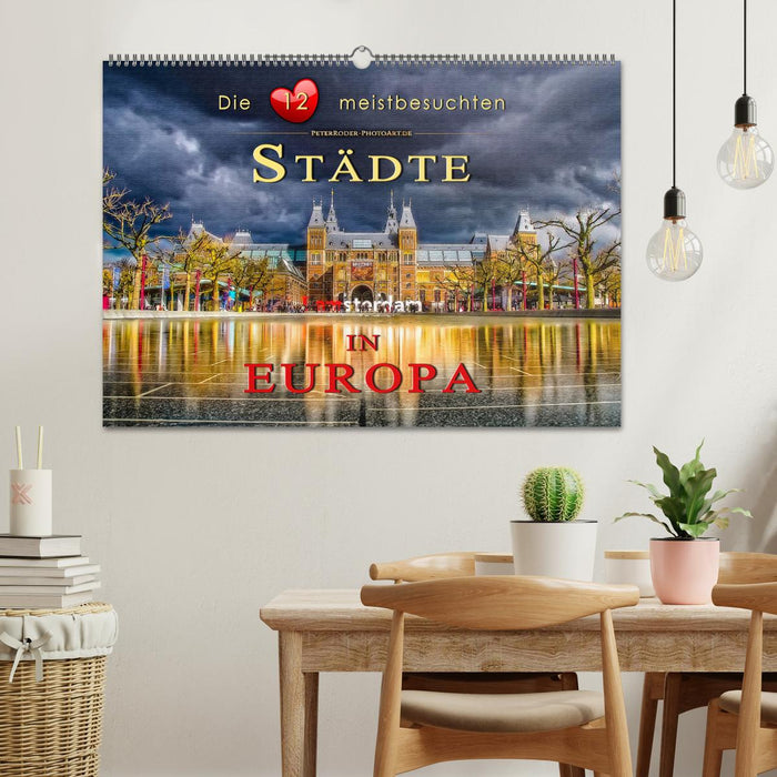 Die 12 meistbesuchten Städte in Europa (CALVENDO Wandkalender 2026)