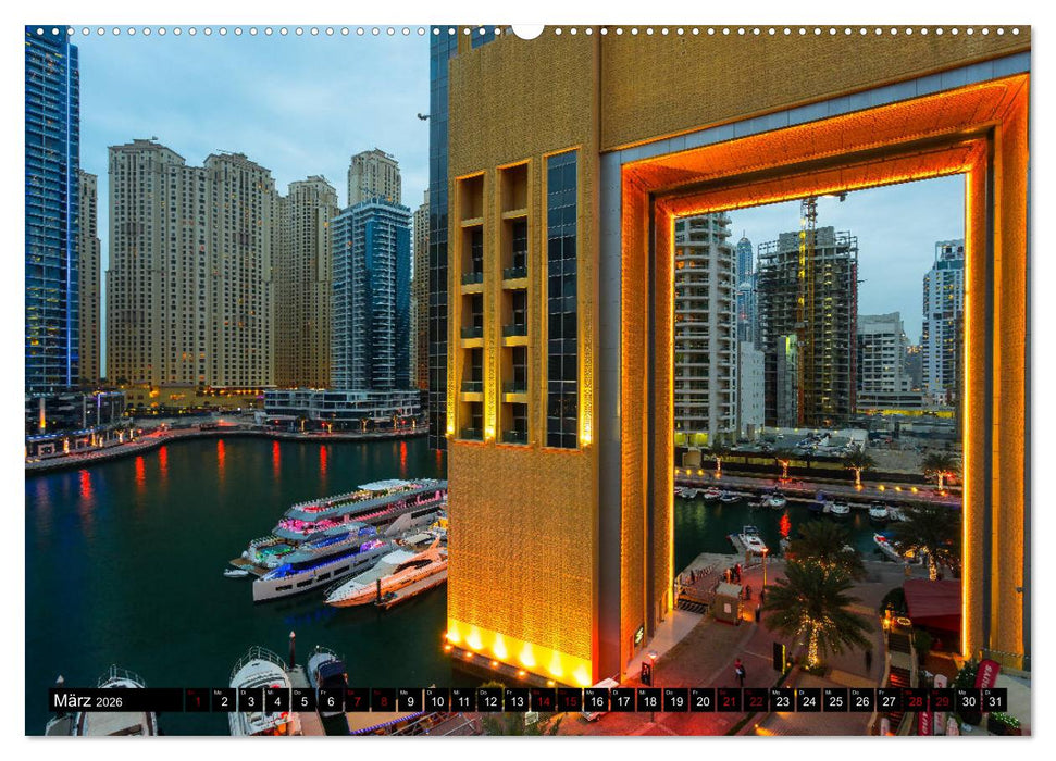 Dubai Wüstenstadt (CALVENDO Wandkalender 2026)