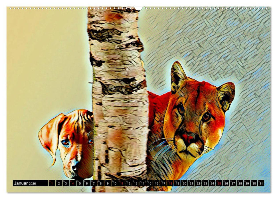 Rhodesian Ridgeback der Hund mit dem Tropfen Löwenblut (CALVENDO Wandkalender 2026)