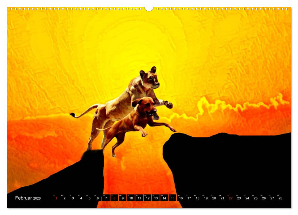 Rhodesian Ridgeback der Hund mit dem Tropfen Löwenblut (CALVENDO Wandkalender 2026)