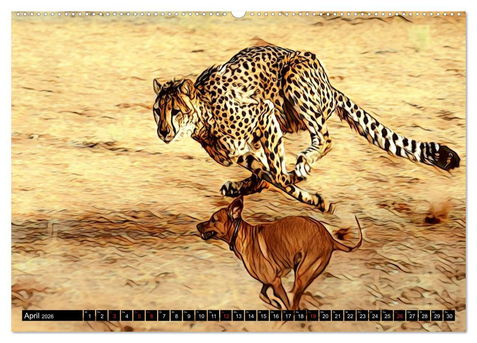 Rhodesian Ridgeback der Hund mit dem Tropfen Löwenblut (CALVENDO Wandkalender 2026)