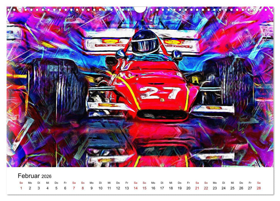 Cars'n'Arts - Digital Artwork von Jean-Louis Glineur (CALVENDO Wandkalender 2026)