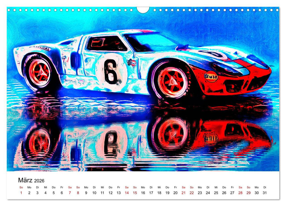 Cars'n'Arts - Digital Artwork von Jean-Louis Glineur (CALVENDO Wandkalender 2026)