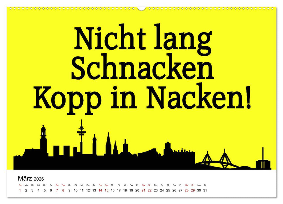 Hamburger Schnack (CALVENDO Wandkalender 2026)