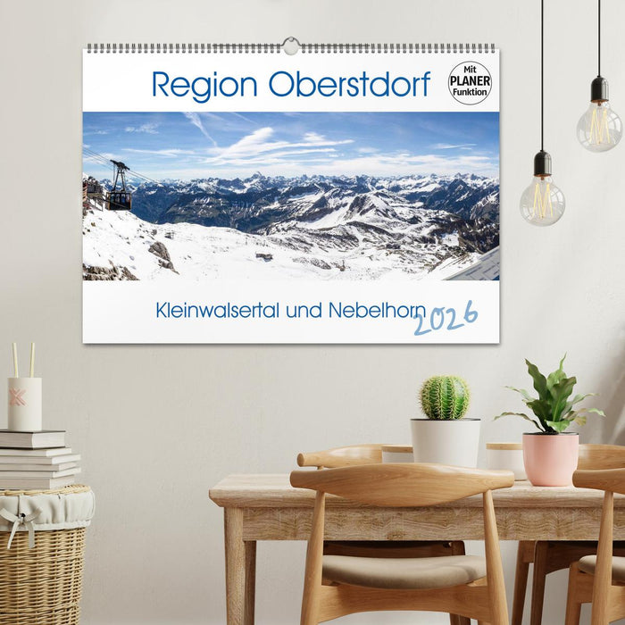 Region Oberstdorf - Kleinwalsertal und Nebelhorn (CALVENDO Wandkalender 2026)
