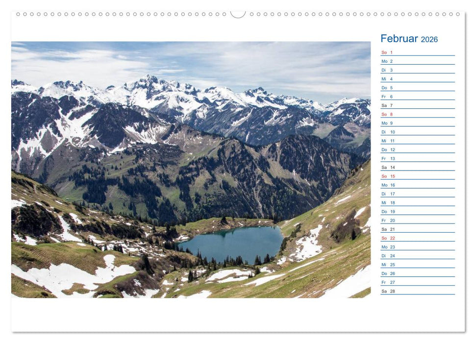 Region Oberstdorf - Kleinwalsertal und Nebelhorn (CALVENDO Wandkalender 2026)