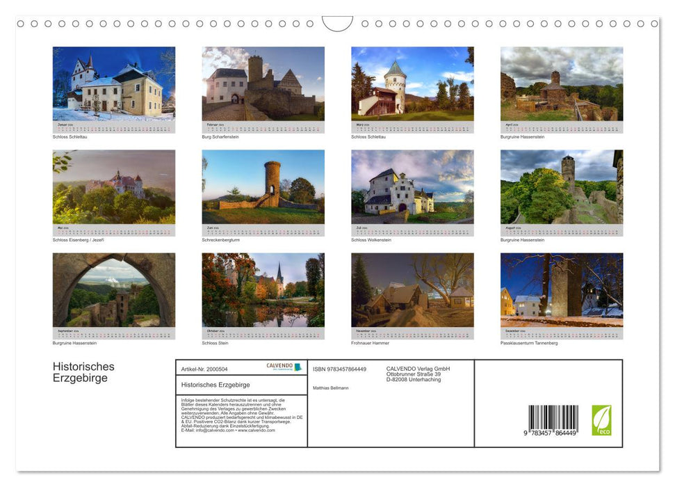 Historisches Erzgebirge (CALVENDO Wandkalender 2026)