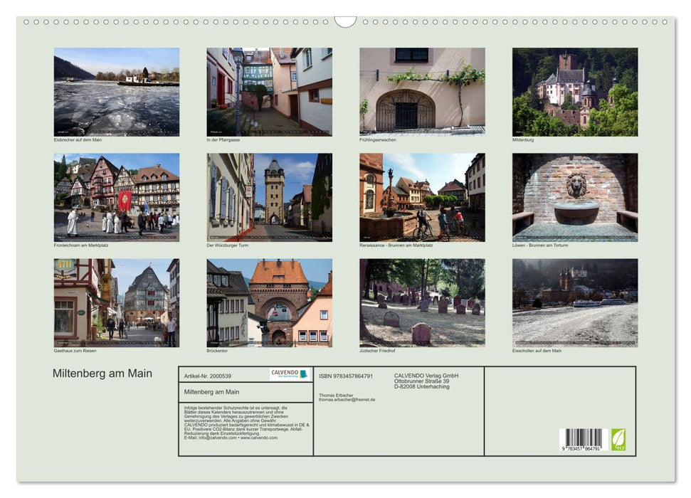 Miltenberg am Main (CALVENDO Wandkalender 2026)