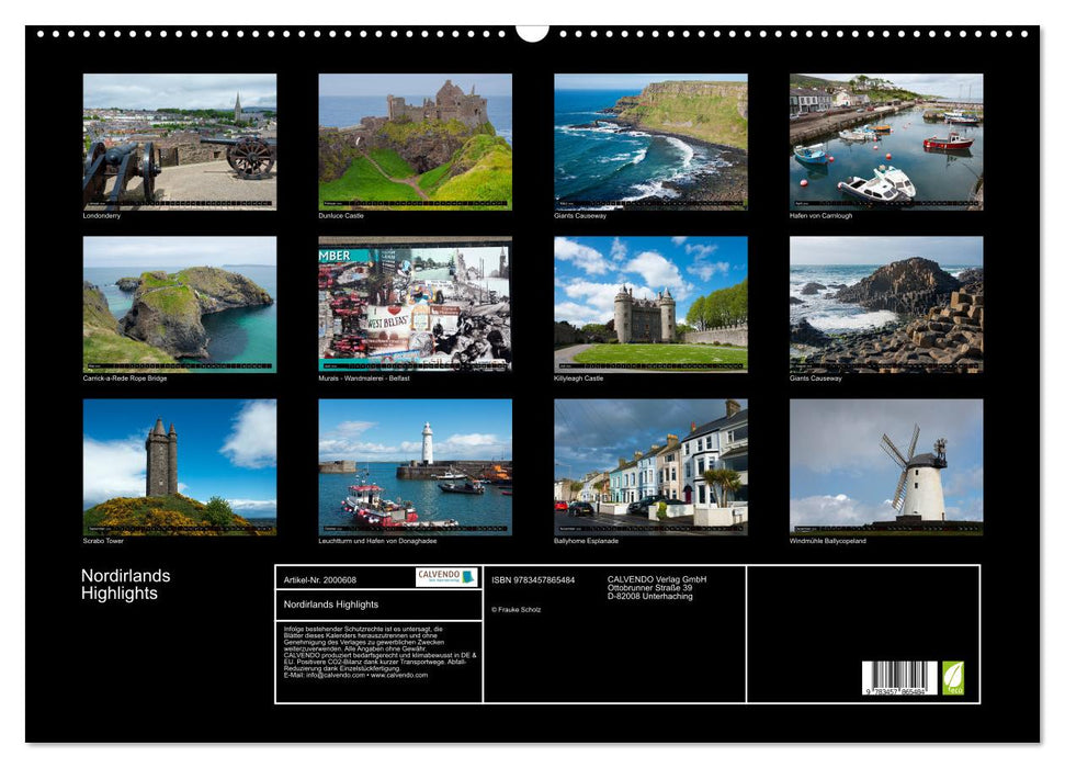Nordirlands Highlights (CALVENDO Wandkalender 2026)