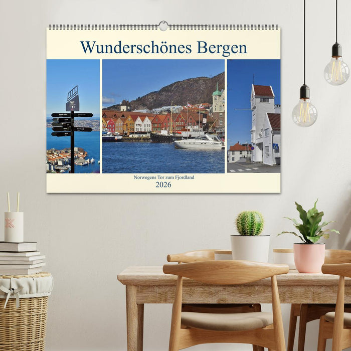 Wunderschönes Bergen. Norwegens Tor zum Fjordland (CALVENDO Wandkalender 2026)