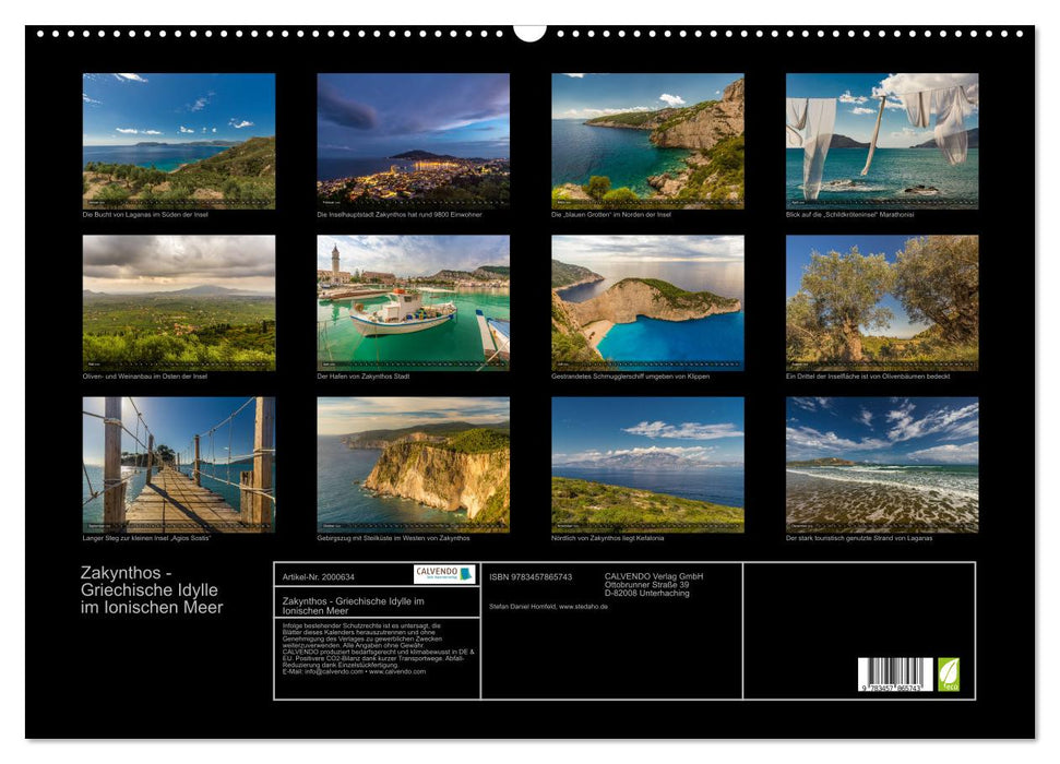 Zakynthos - Griechische Idylle im Ionischen Meer (CALVENDO Wandkalender 2026)