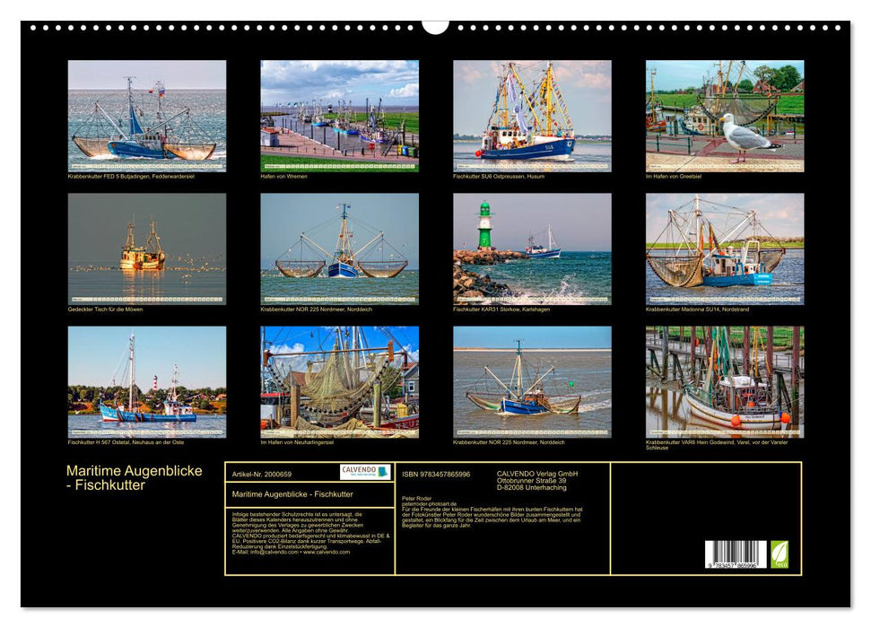 Maritime Augenblicke - Fischkutter (CALVENDO Wandkalender 2026)