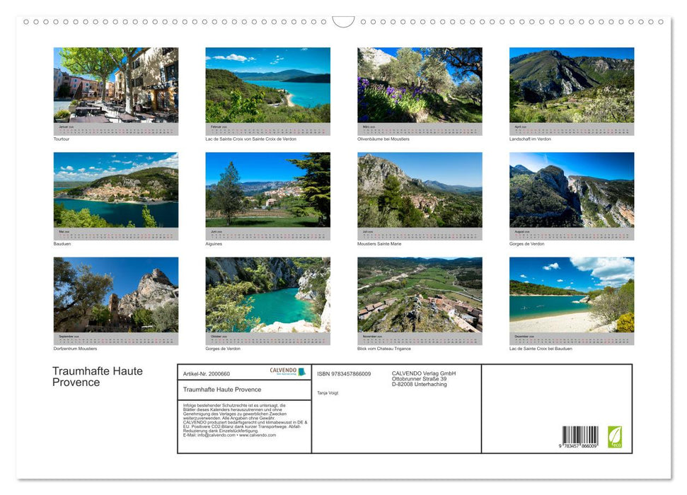 Traumhafte Haute Provence (CALVENDO Wandkalender 2026)