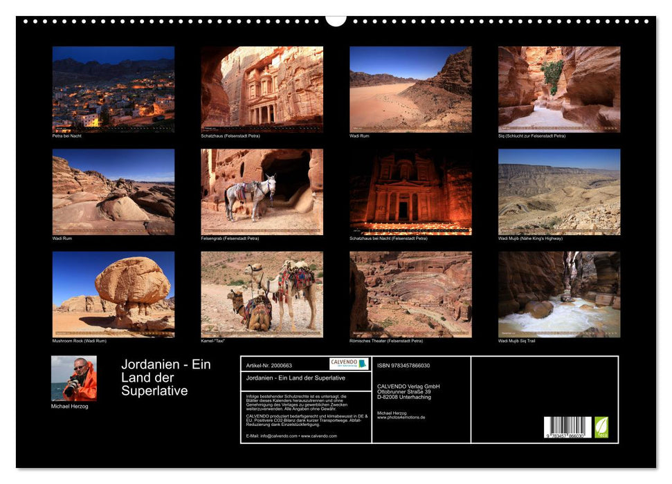Jordanien - Ein Land der Superlative (CALVENDO Wandkalender 2026)