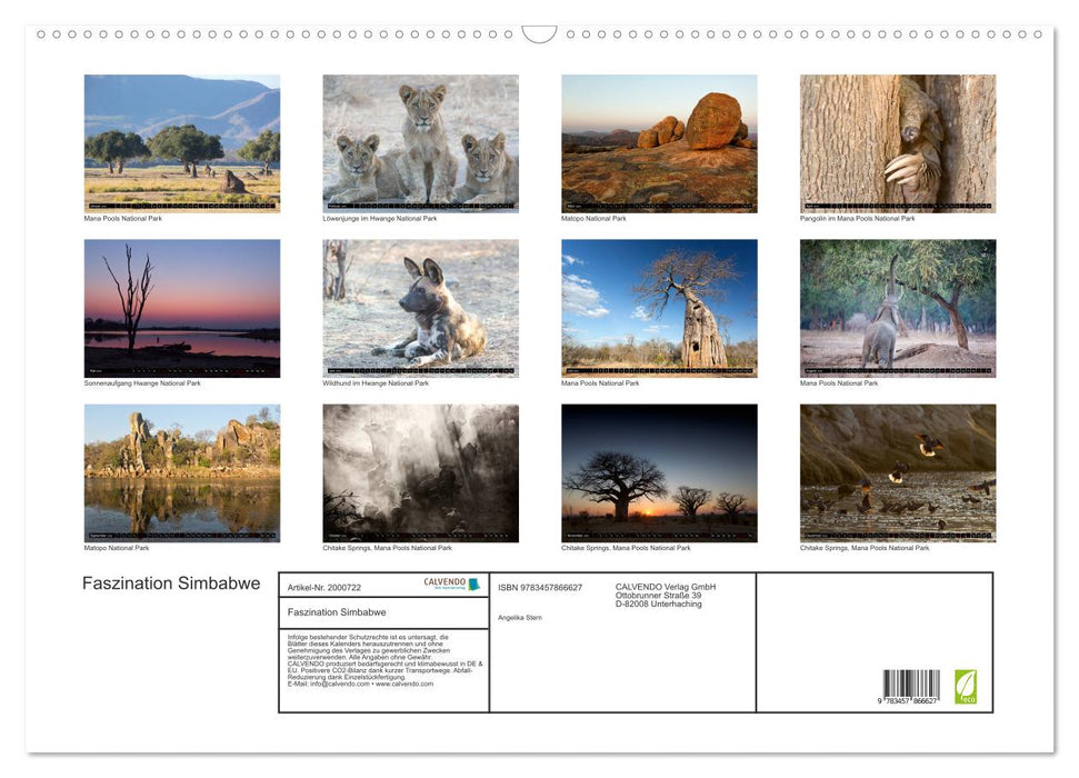 Faszination Simbabwe (CALVENDO Wandkalender 2026)
