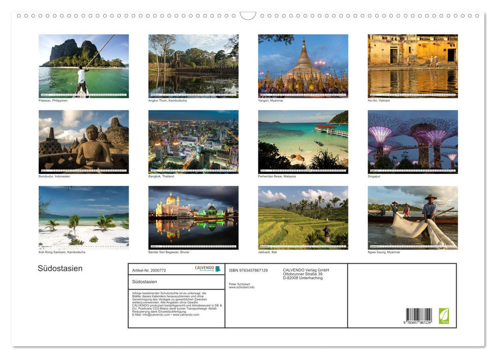 Südostasien (CALVENDO Wandkalender 2026)