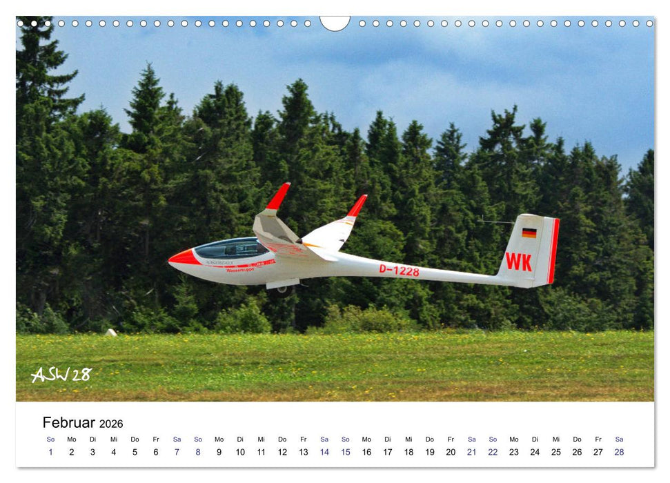 Fliegerschule Wasserkuppe (CALVENDO Wandkalender 2026)