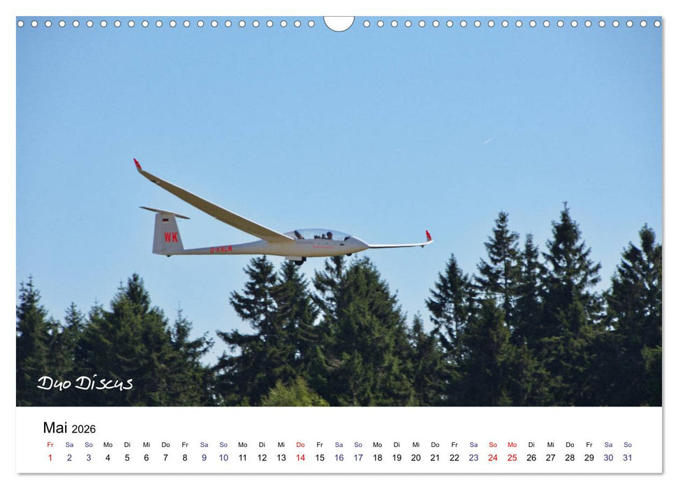Fliegerschule Wasserkuppe (CALVENDO Wandkalender 2026)