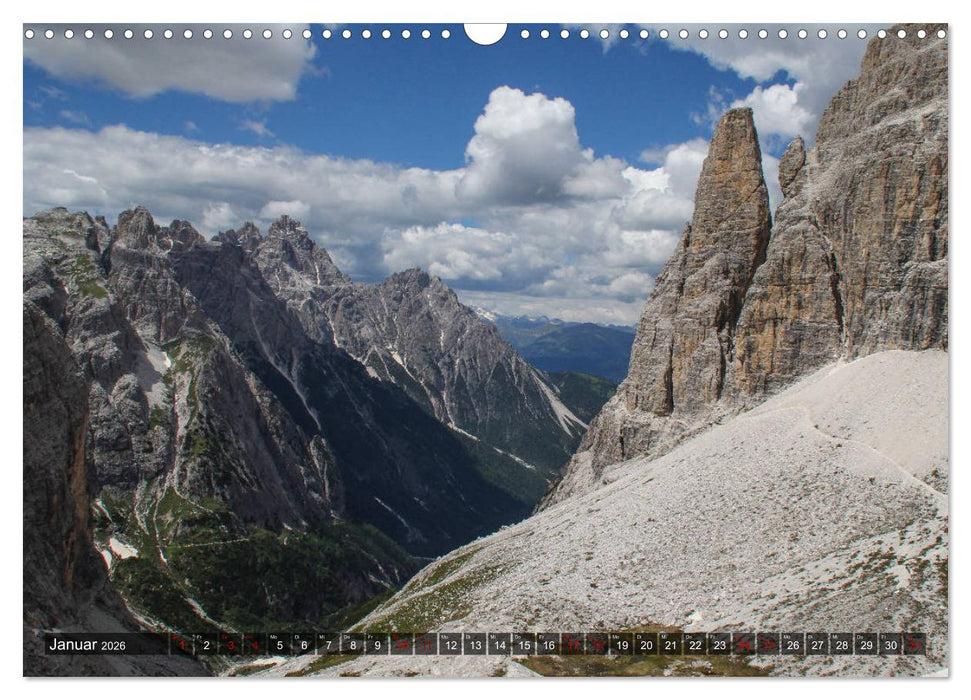 Dolomiten 2026 - Die weißen Berge (CALVENDO Wandkalender 2026)