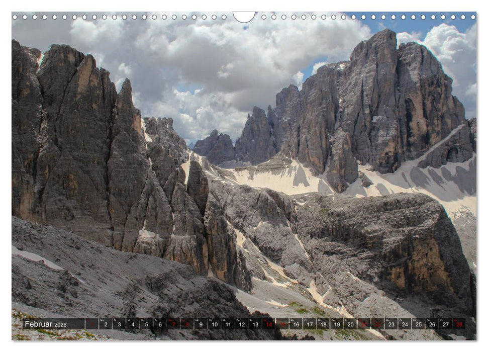Dolomiten 2026 - Die weißen Berge (CALVENDO Wandkalender 2026)