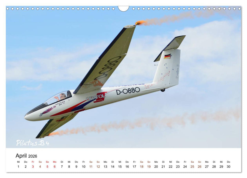 Faszination Kunst- und Segelflug (CALVENDO Wandkalender 2026)
