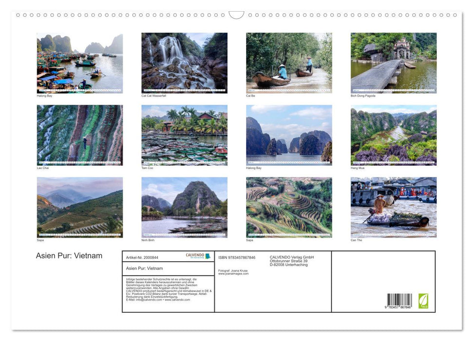 Asien Pur: Vietnam (CALVENDO Wandkalender 2026)