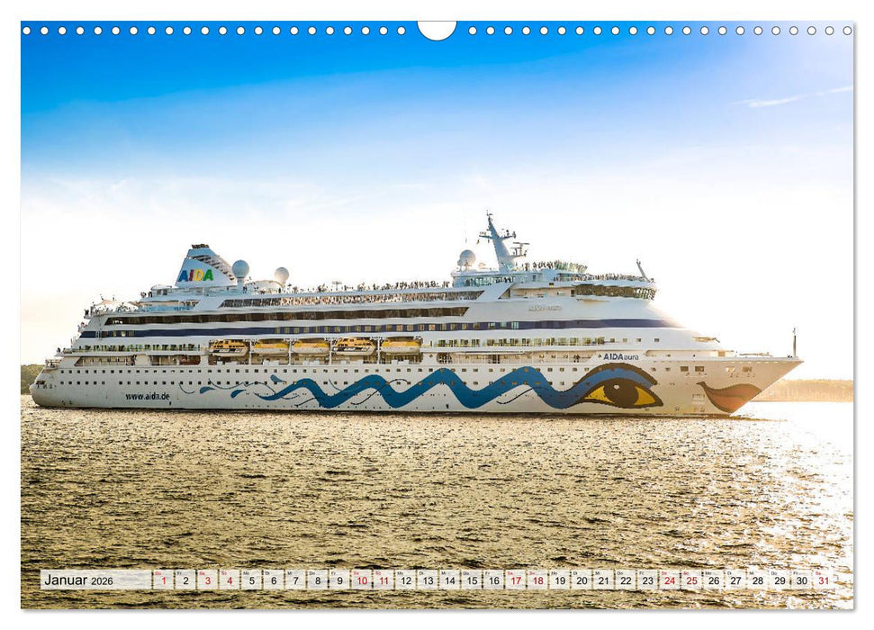 Kreuzfahrtschiffe 2026 (CALVENDO Wandkalender 2026)