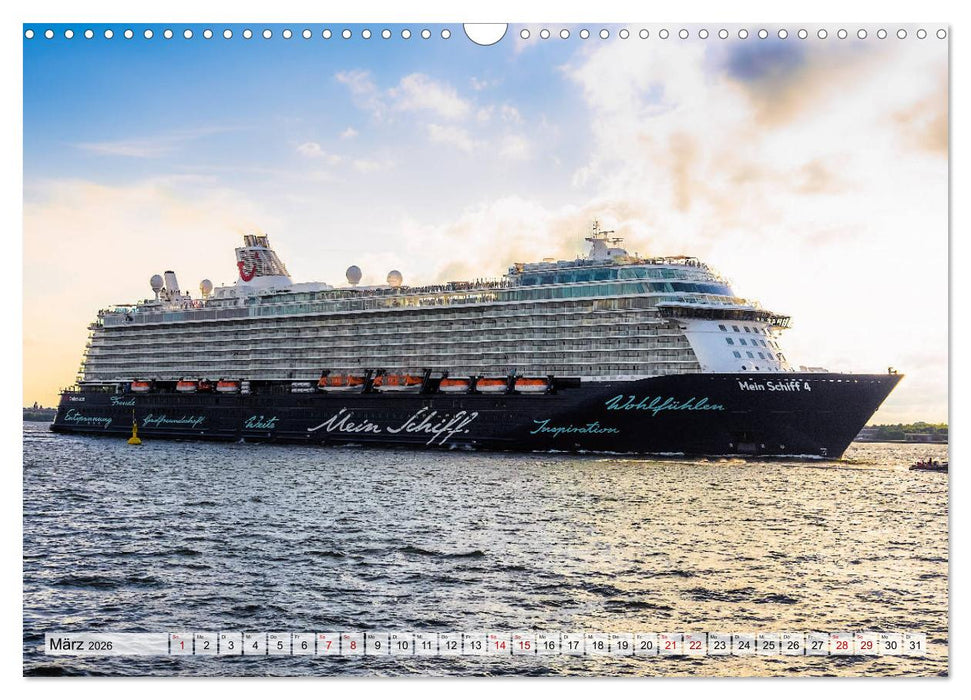 Kreuzfahrtschiffe 2026 (CALVENDO Wandkalender 2026)