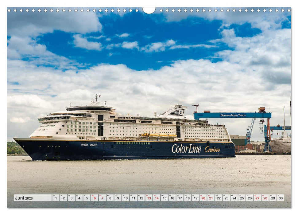 Kreuzfahrtschiffe 2026 (CALVENDO Wandkalender 2026)