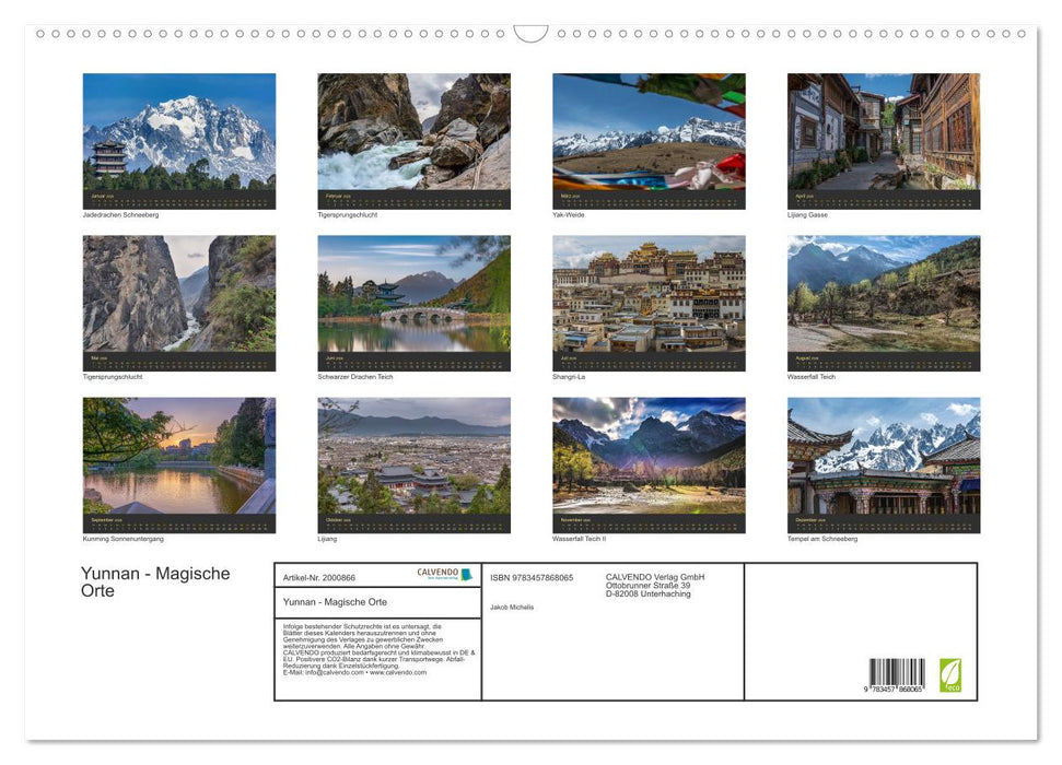 Yunnan - Magische Orte (CALVENDO Wandkalender 2026)