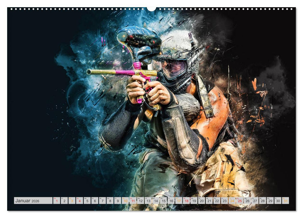 Paintball - extrem cool (CALVENDO Wandkalender 2026)