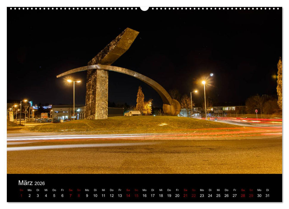 Pirmasens bei Nacht (CALVENDO Wandkalender 2026)