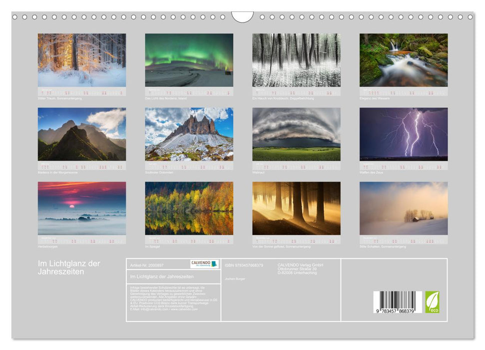 Im Lichtglanz der Jahreszeiten (CALVENDO Wandkalender 2026)